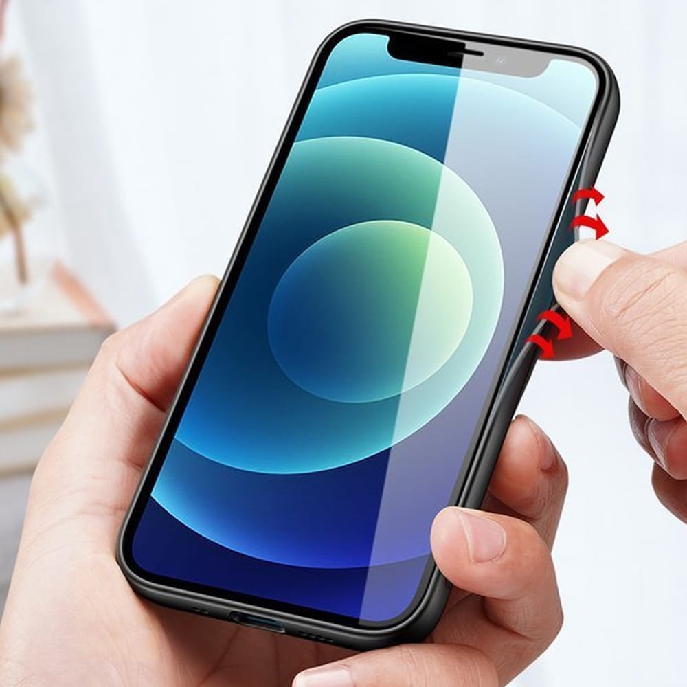 Etui do iPhone 13 mini materiałowe niebrudzące, czarne