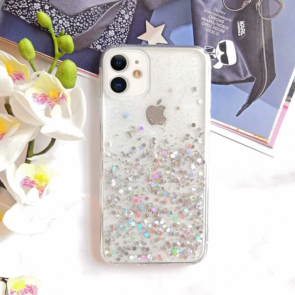 Etui do iPhone 11 glitter przeźroczyste brokatowe