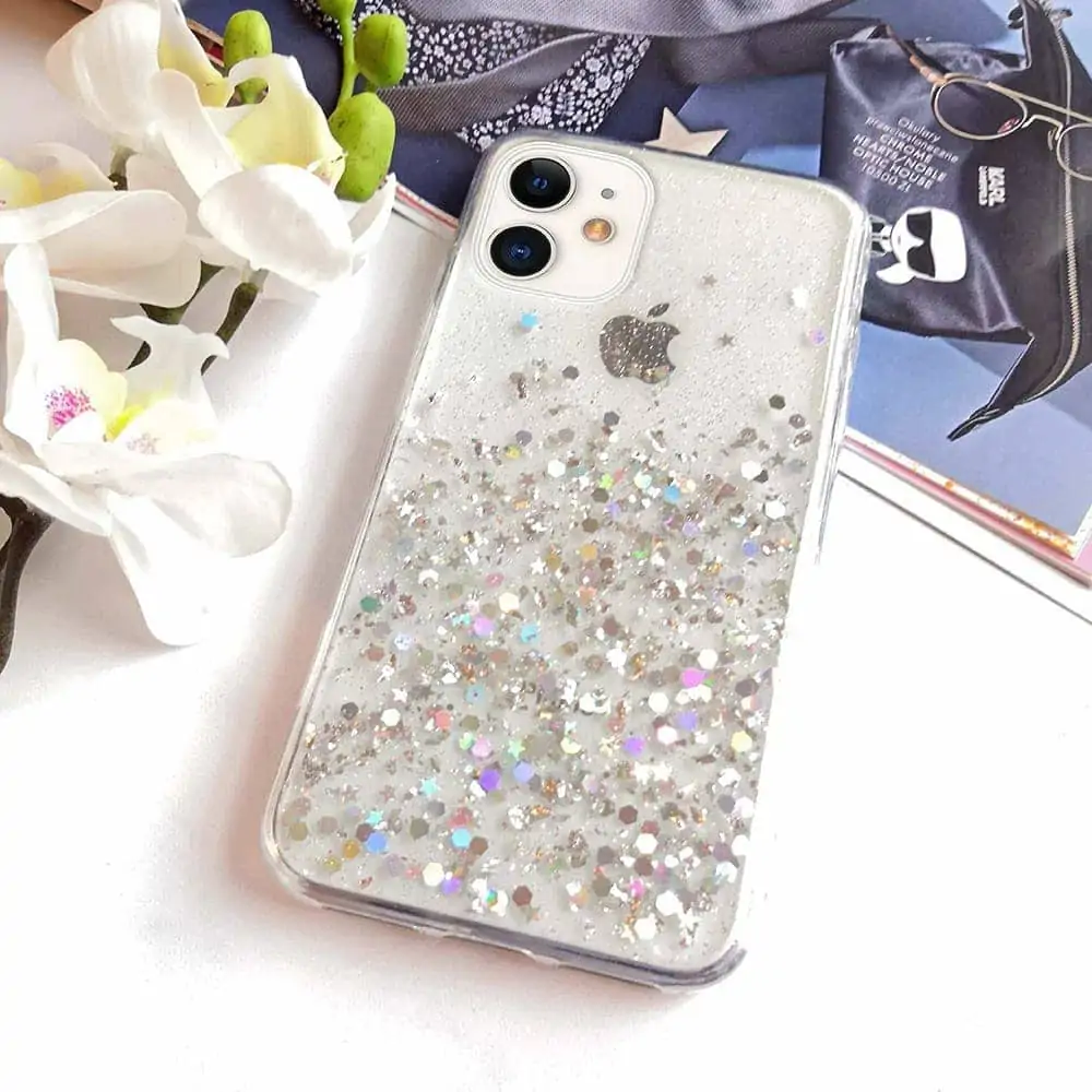 Etui do iPhone 11 glitter przeźroczyste brokatowe