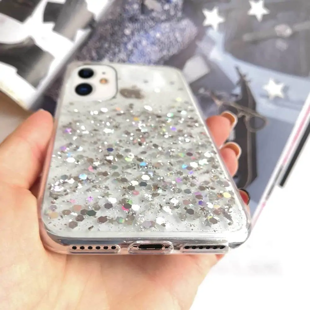 Etui do iPhone 11 glitter przeźroczyste brokatowe