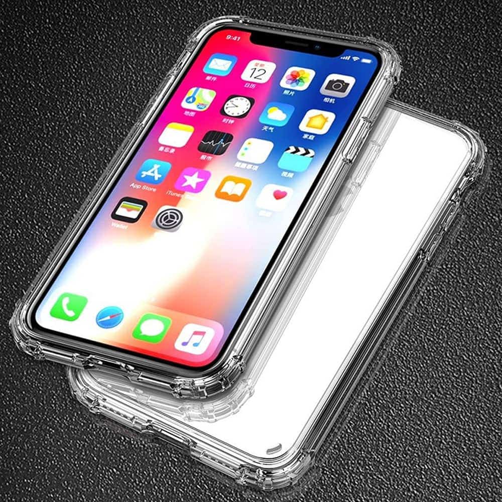 Silikonowe etui do iPhone XS Max anti-shock, przeźroczysta obudowa