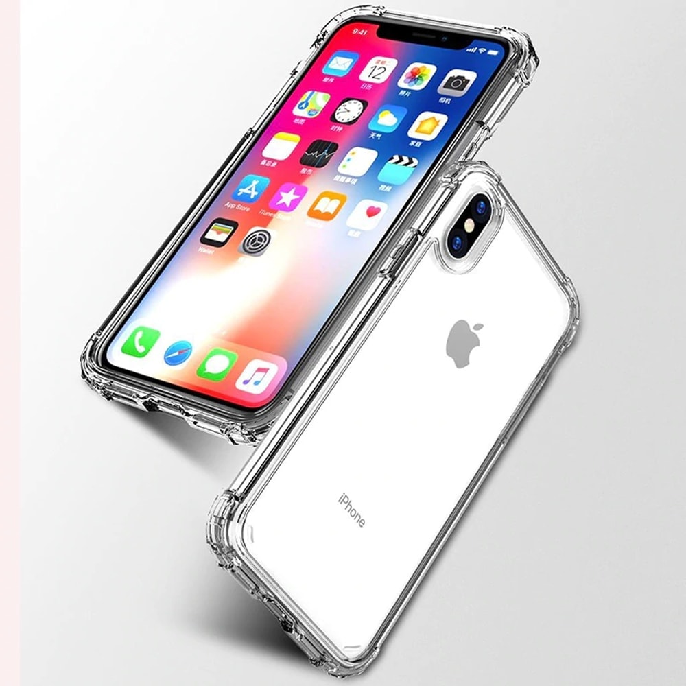 Silikonowe etui do iPhone XS Max anti-shock, przeźroczysta obudowa