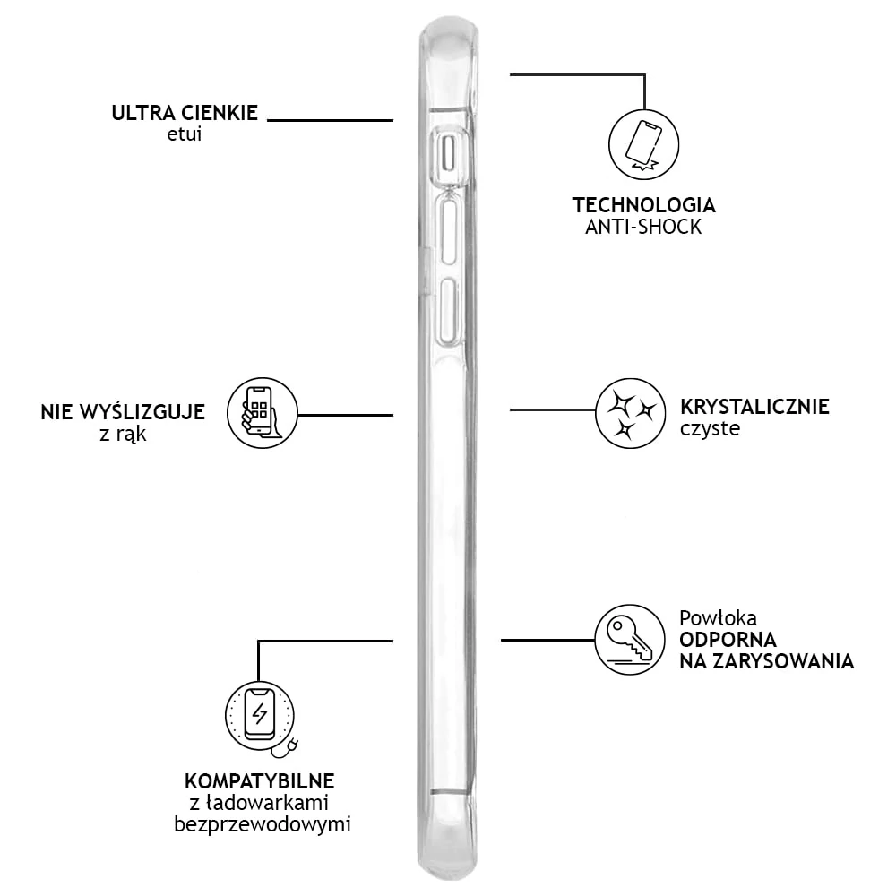 Etui do iPhone 14 Plus przeźroczyste pancerne anti-shock ze wzmocnionymi krawędziami