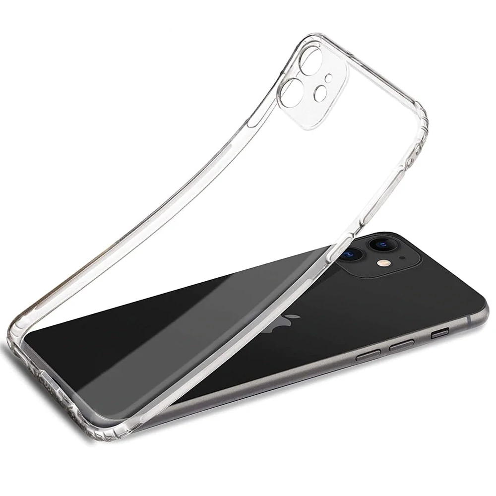 Etui do iPhone 11 Crystal Cam silikonowe przeźroczyste z osłoną aparatu