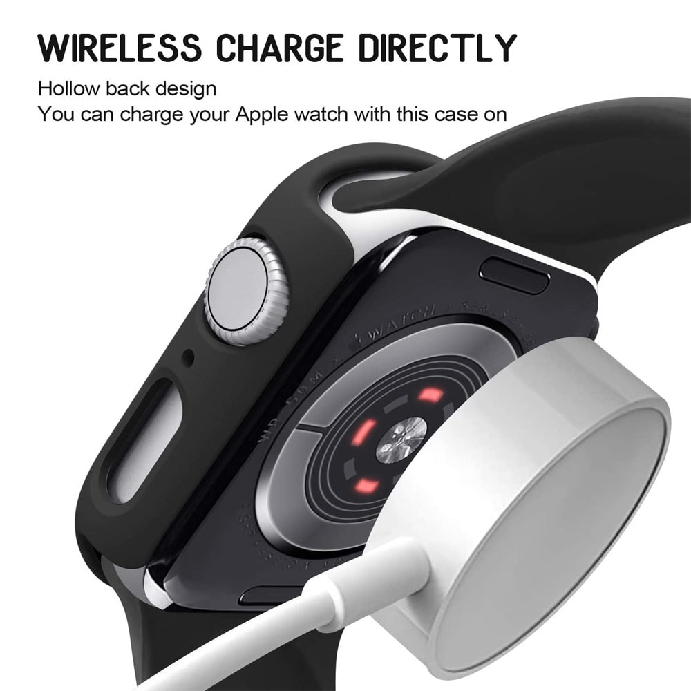 Pasek + etui ze szkłem 2w1 do Apple Watch Series 7 41 mm piaskowy róż