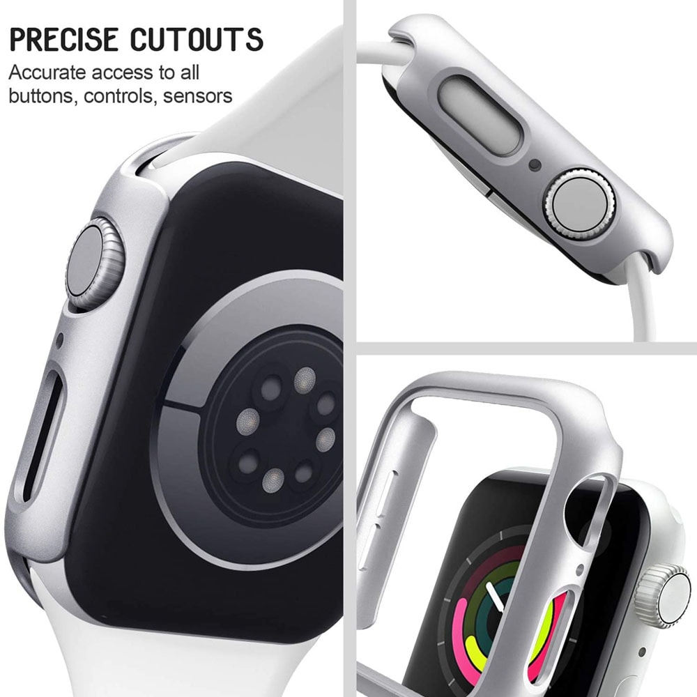 Pasek + etui ze szkłem 2w1 do Apple Watch Series 7 41 mm piaskowy róż