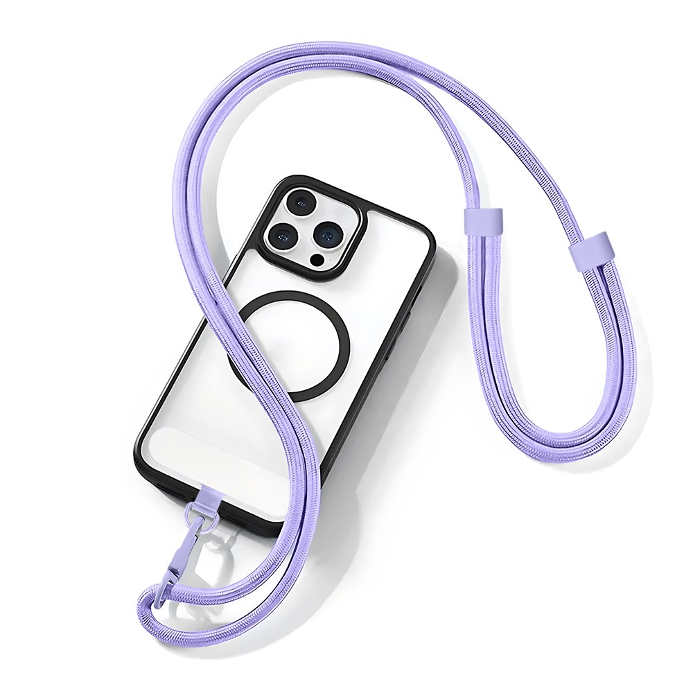 Smycz do telefonu, regulowana, fioletowa