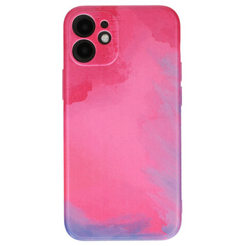 Etui do iPhone 12 watercolor painting elastyczne malowane Pink Splash