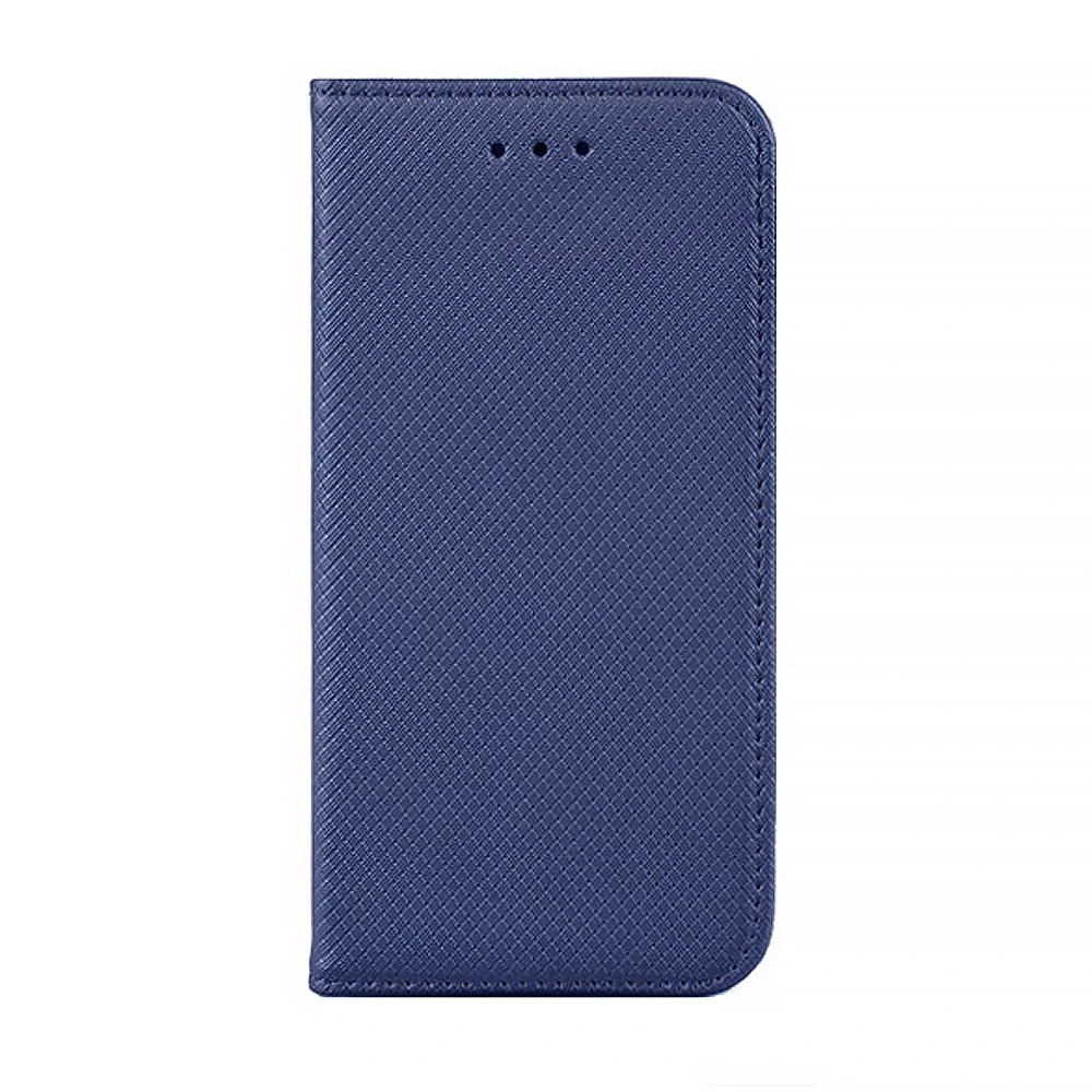 Etui do iPhone 12 książkowe na magnes z trwałego niebrudzącego się materiału, granatowe