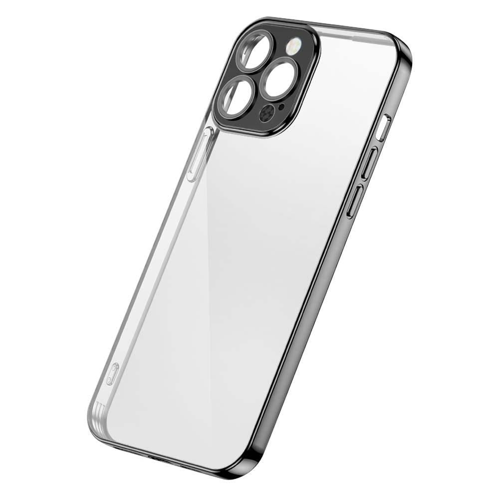 Etui do iPhone 13 Premium Protect Full Cover z osłoną kamery i obiektywów 9H, czarne grafitowe (OUTLET)