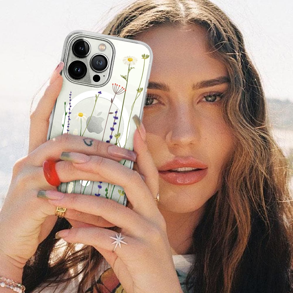 Etui do iPhone 13 Pro MagSafe wiosenne kwiaty