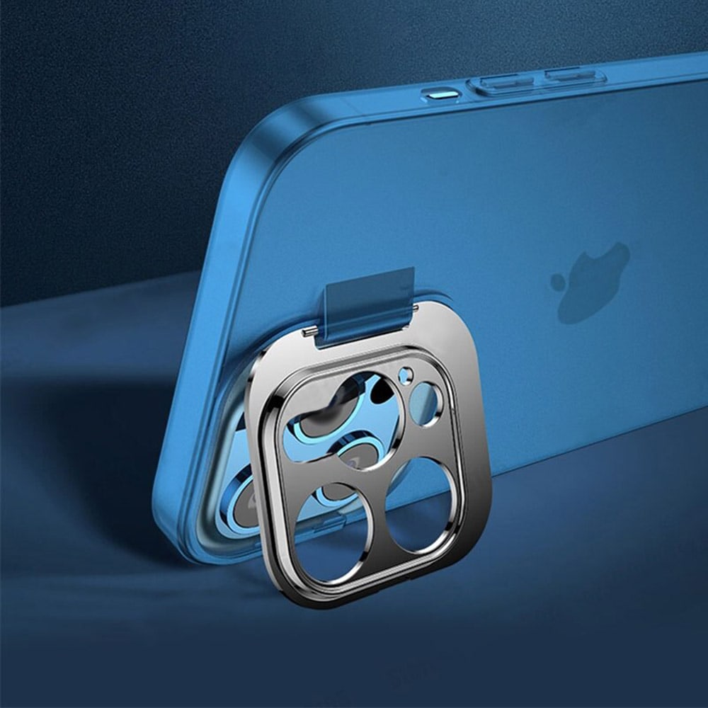 Etui do iPhone 12 Pro SmartDevil matowe czarne z metalową klapką na obiektyw