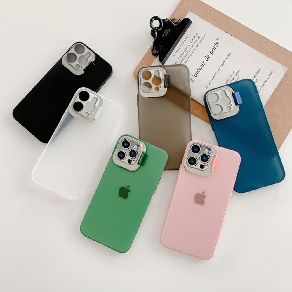 Etui do iPhone 12 Pro SmartDevil matowe czarne z metalową klapką na obiektyw