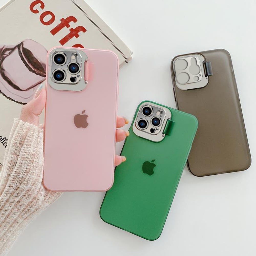 Etui do iPhone 12 Pro SmartDevil matowe czarne z metalową klapką na obiektyw