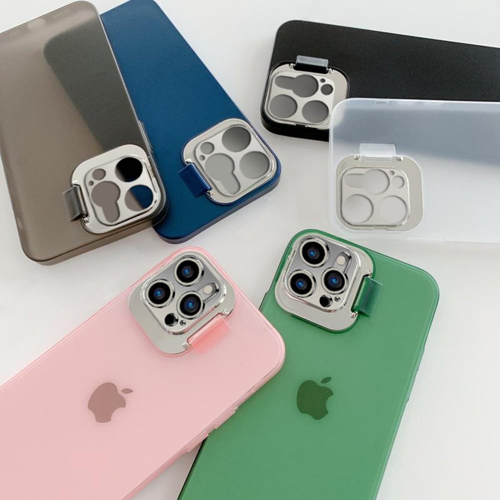 Etui do iPhone 12 Pro SmartDevil matowe czarne z metalową klapką na obiektyw