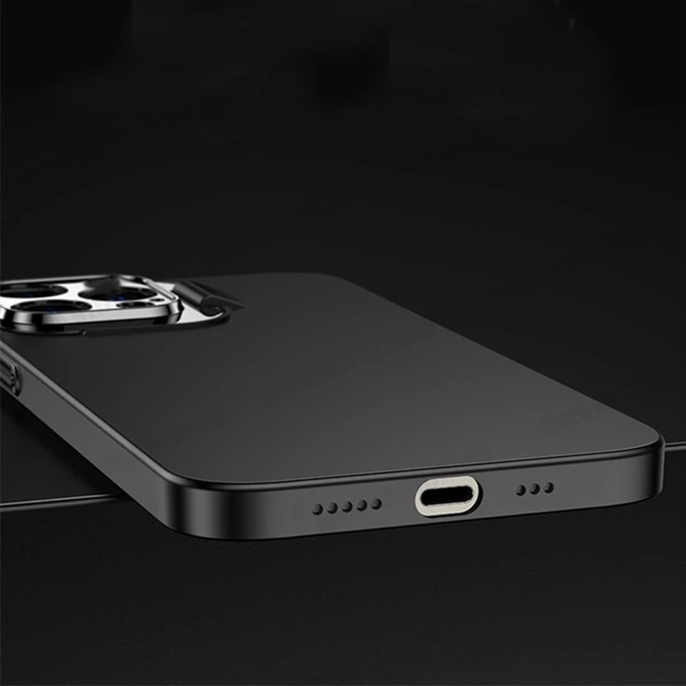 Etui do iPhone 12 Pro SmartDevil matowe czarne z metalową klapką na obiektyw