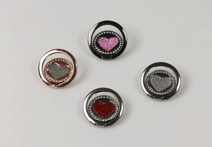 Uchwyt magnetyczny selfie ring podstawka do telefonu 2 in1, grafitowy