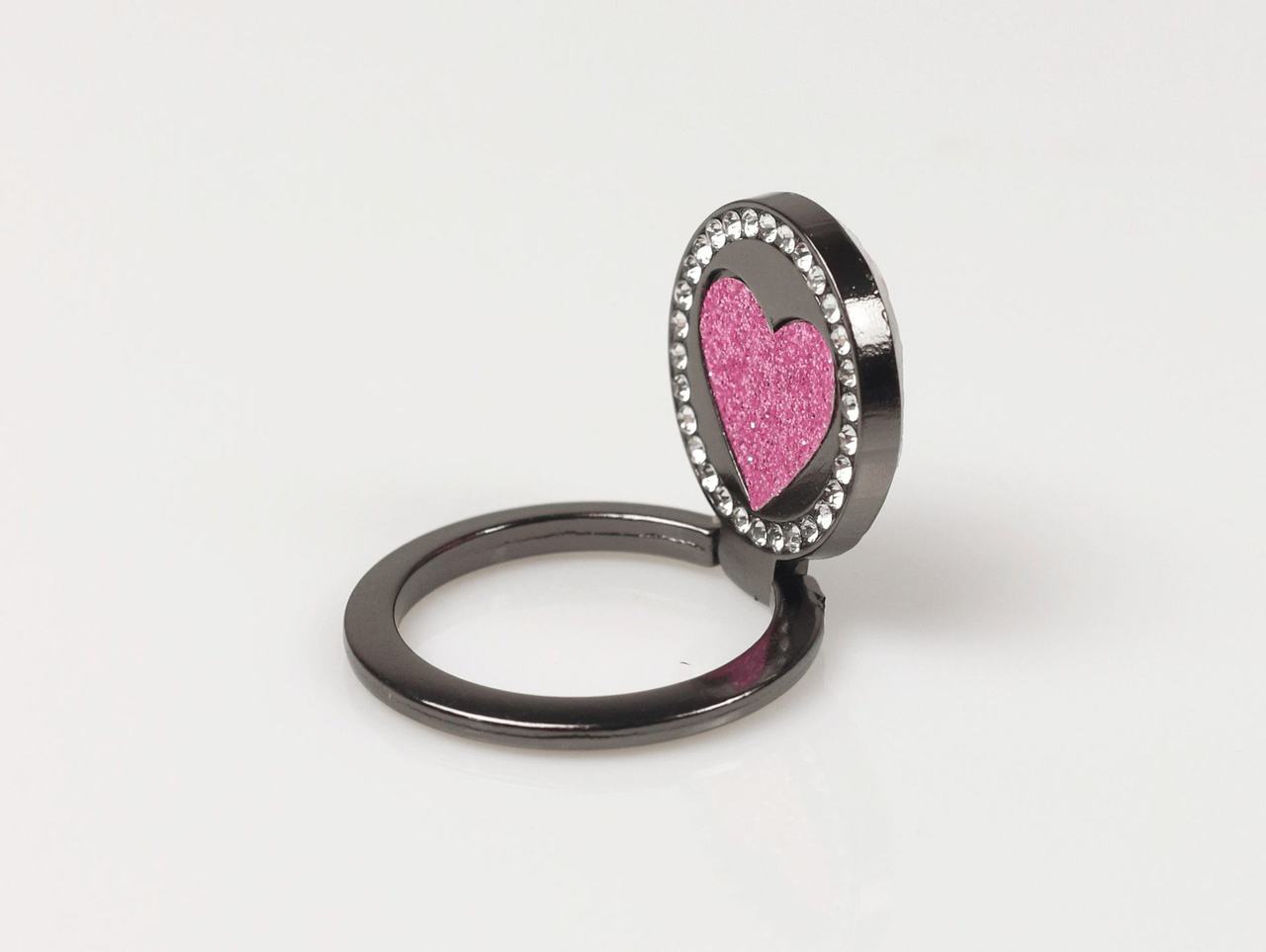 Uchwyt magnetyczny selfie ring podstawka do telefonu 2 in1, grafitowy