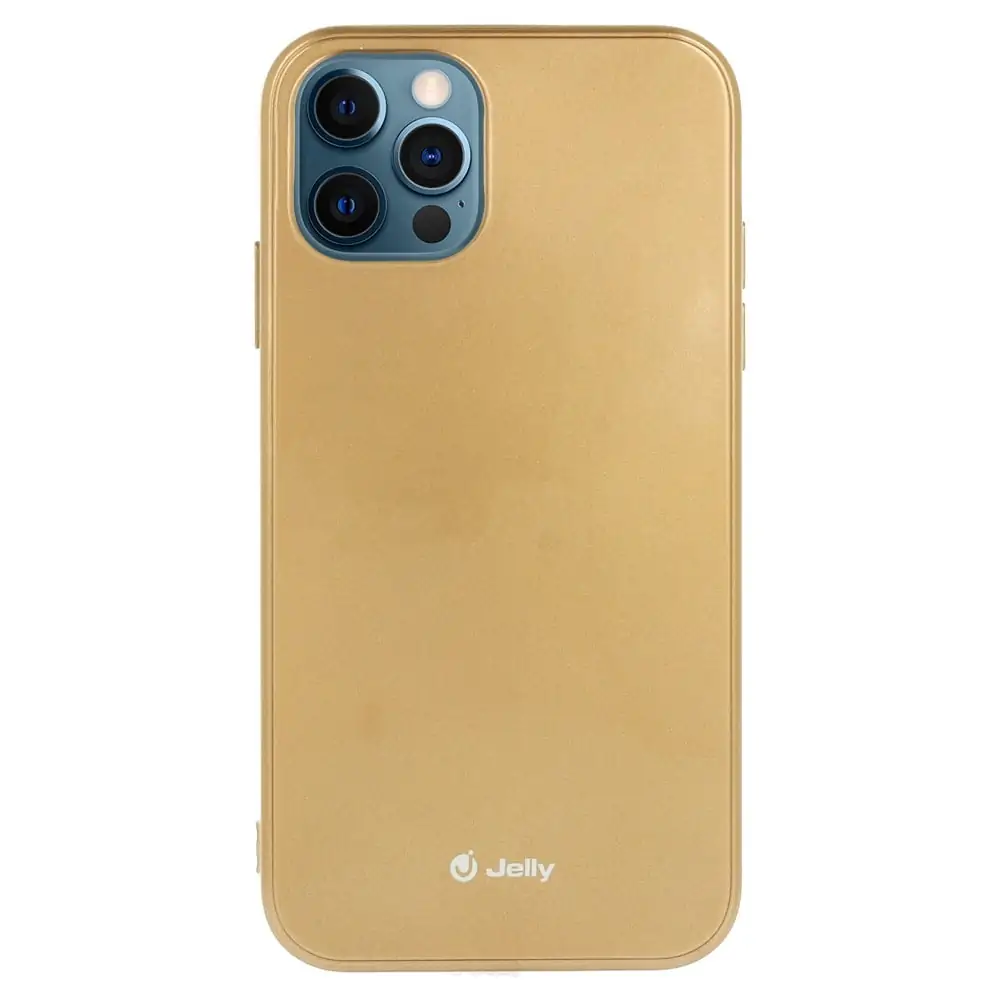 Etui do iPhone 12 silikonowe elastyczne złote