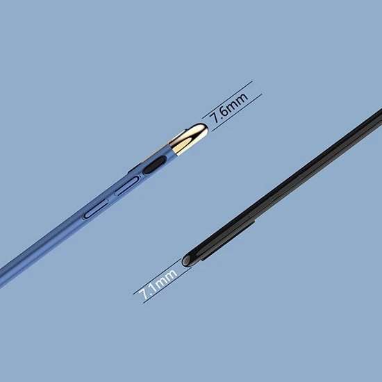 Etui do iPhone X/XS eleganckie cienkie ze zdobieniami i widocznym logo, czarne