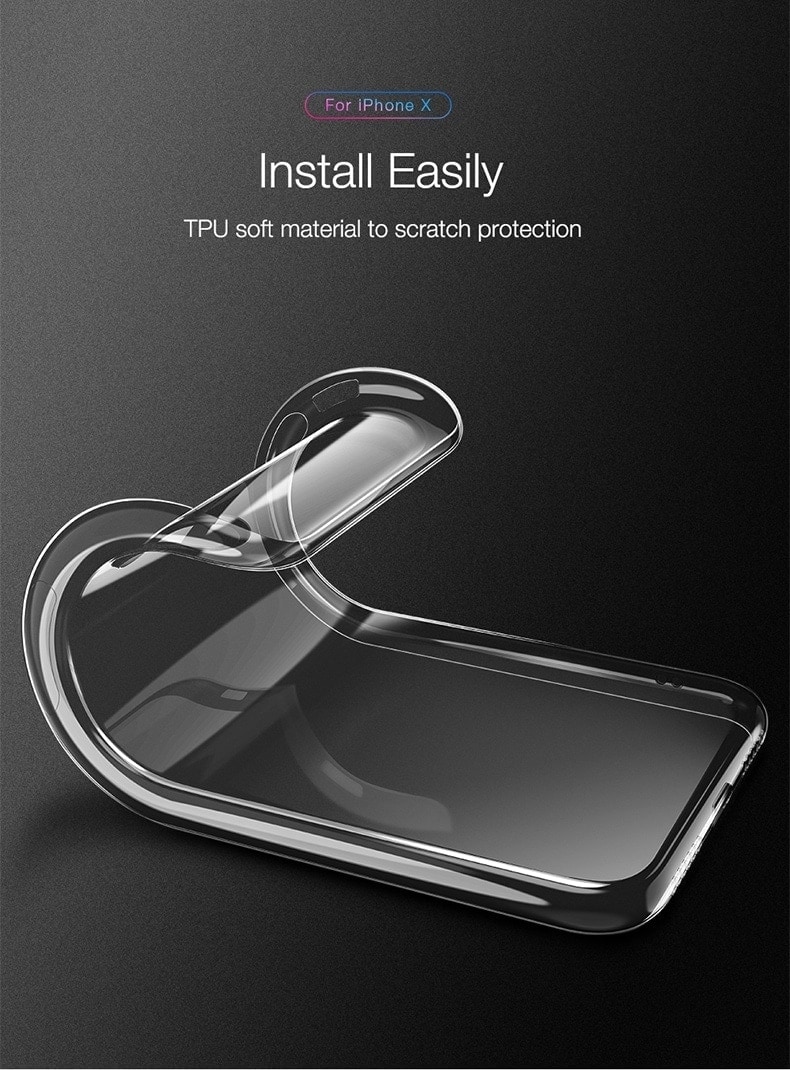 Etui do iPhone SE2022/SE2020/8/7 silikonowe przeźroczyste miękkie