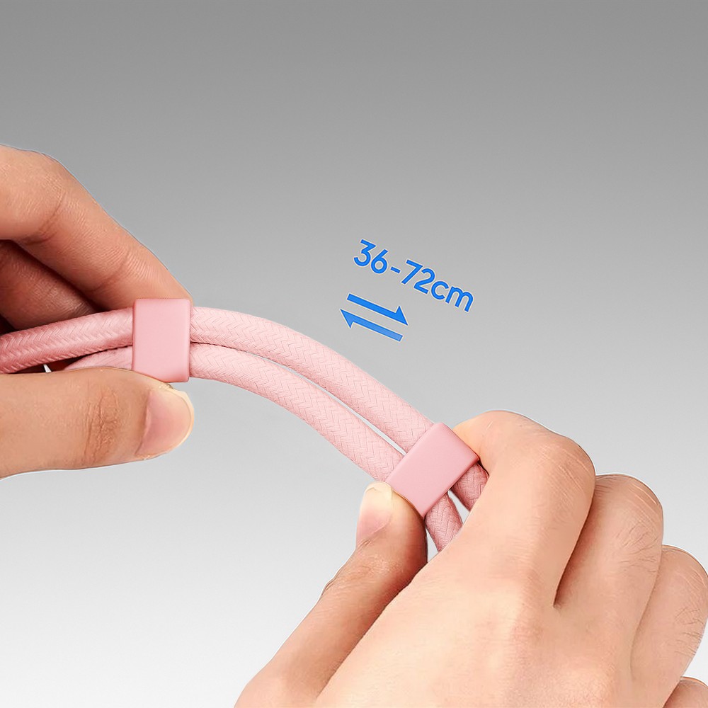 Smycz do telefonu, regulowana, różowa