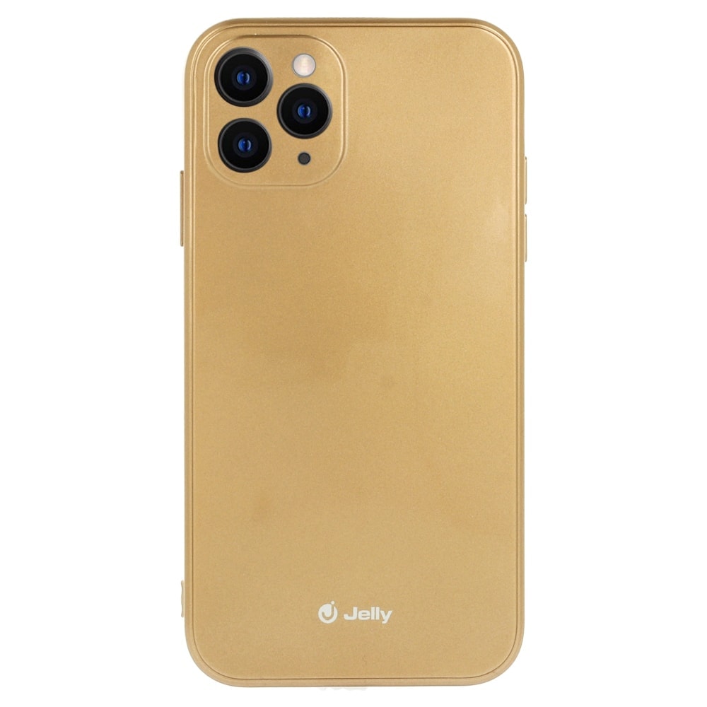 Etui do iPhone 11 Pro silikonowe elastyczne z osłoną na aparat, złote