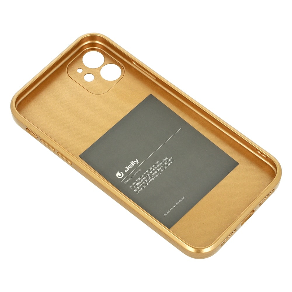 Etui do iPhone 11 Pro silikonowe elastyczne z osłoną na aparat, złote