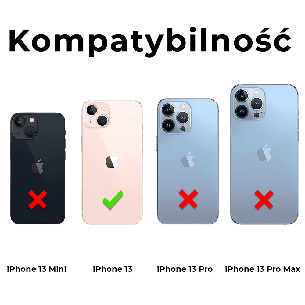 Etui do iPhone 13 Camera High PRO z osłoną kamery, czerwone