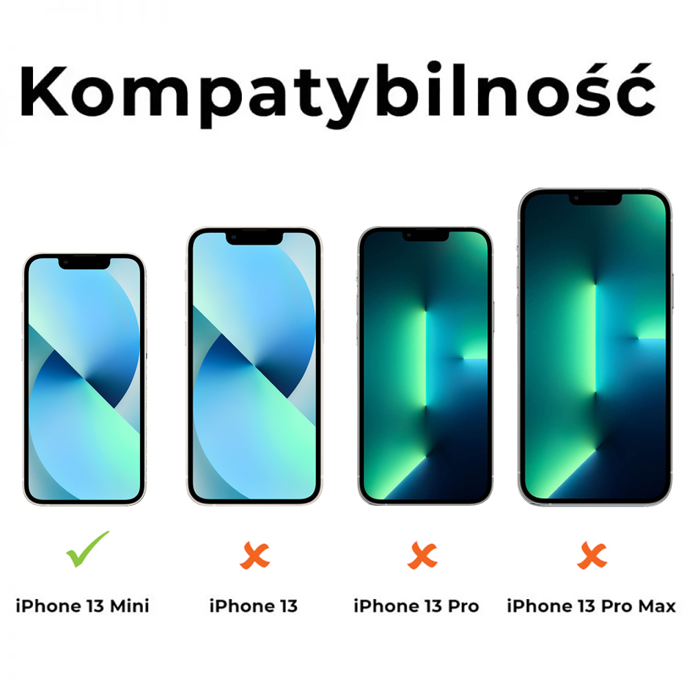 Szkło hybrydowe z powłoką polimerową do iPhone 13 Mini