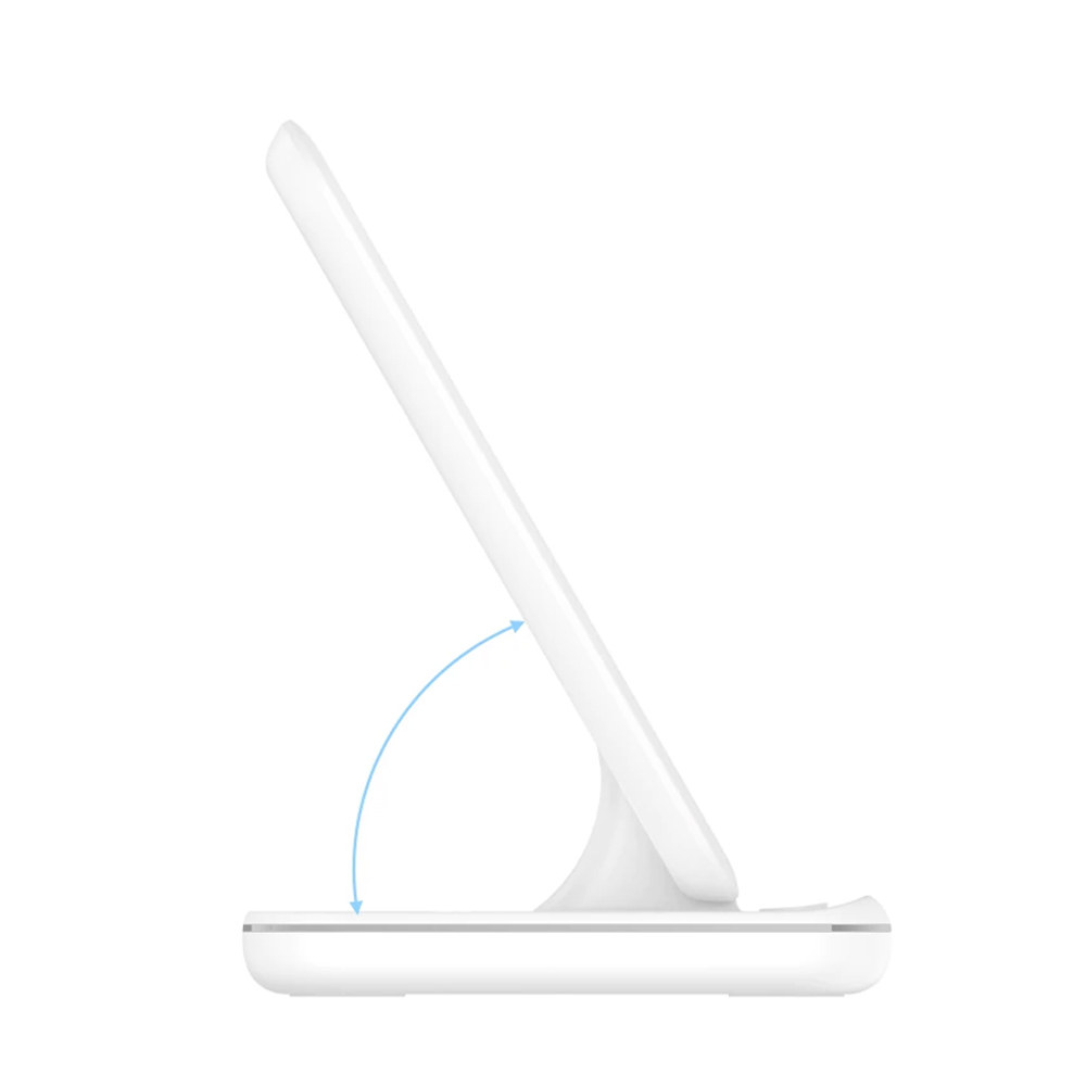 Ładowarka 3w1 iPhone / Apple Watch / Airpods szybka 15W z podświetleniem, biała