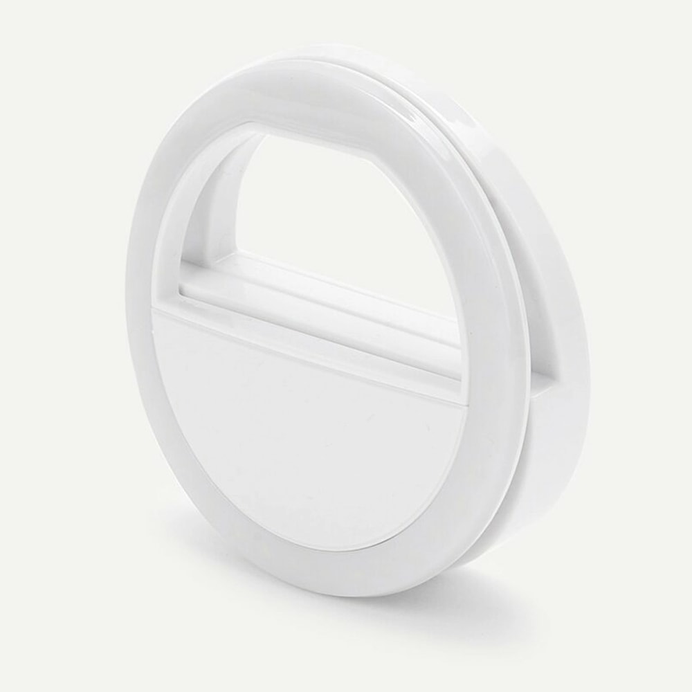 Lampa pierścieniowa do zdjęć selfie ring biała z akumulatorem + kabel micro USB