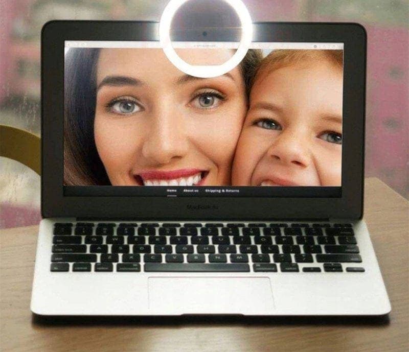 Lampa pierścieniowa do zdjęć selfie ring biała z akumulatorem + kabel micro USB