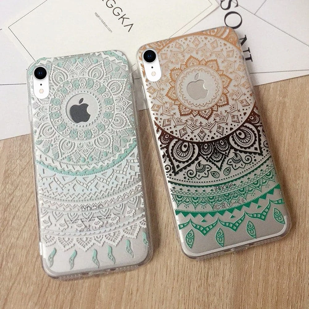 Etui obudowa iPhone XR Floral BIAŁA MANDALA – magiczne etui do iPhone XR