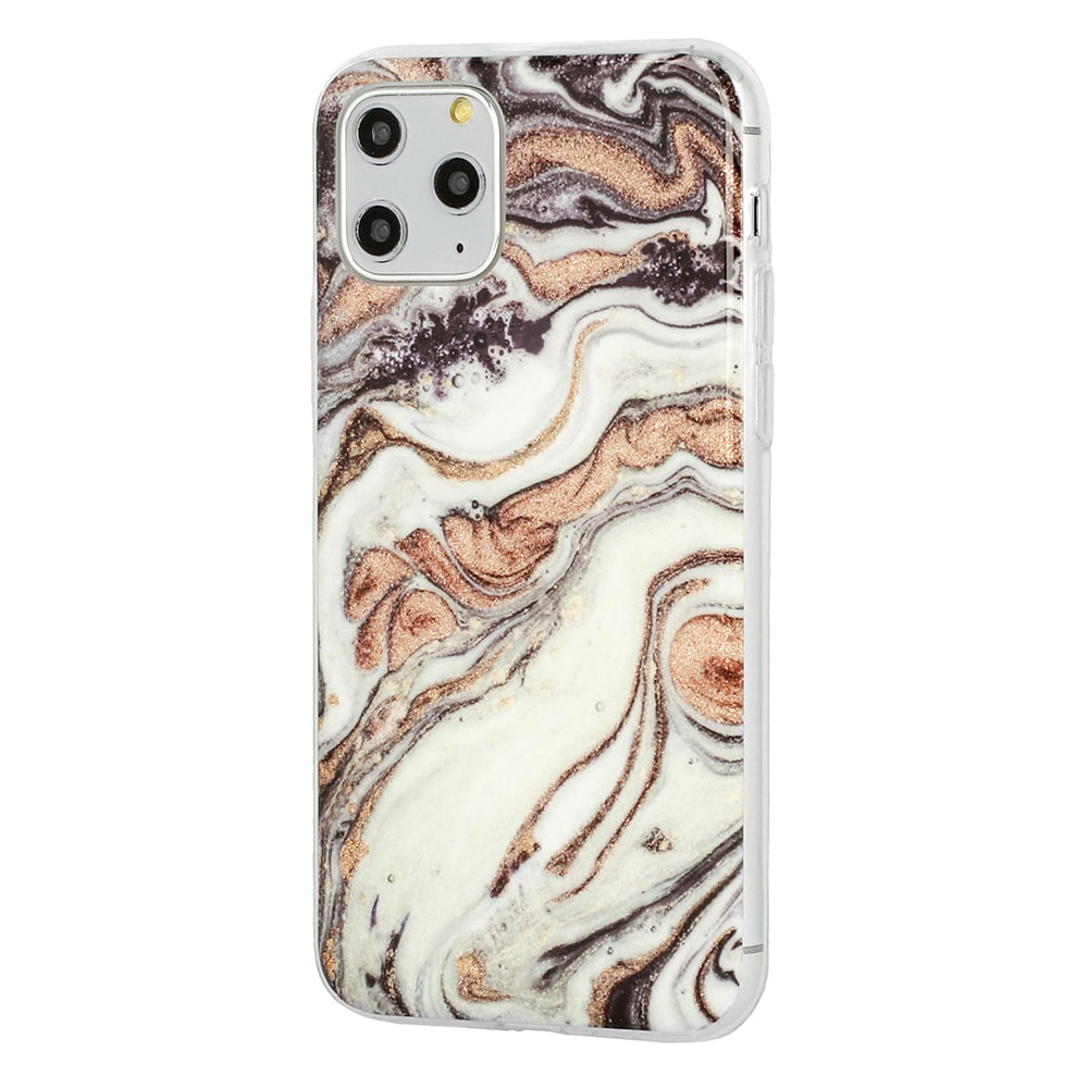 Etui do iPhone 11 Pro marmurkowe oryginalne z piaskowym brokatem