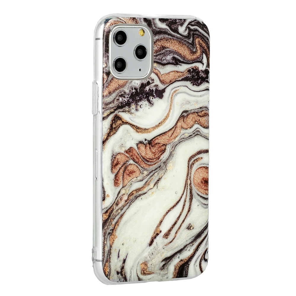 Etui do iPhone 11 Pro marmurkowe oryginalne z piaskowym brokatem