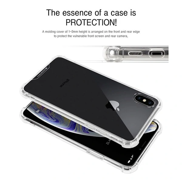 Etui do iPhone SE2022/SE2020/8/7 przeźroczyste pancerne anti-shock wzmocnione krawędzie