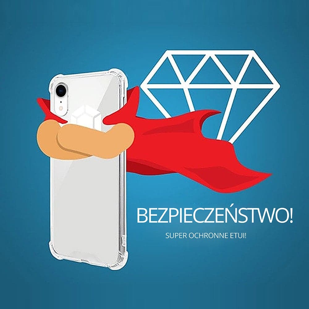 Przeźroczyste etui pancerne anti-shock wzmocnione krawędzie do iPhone XR