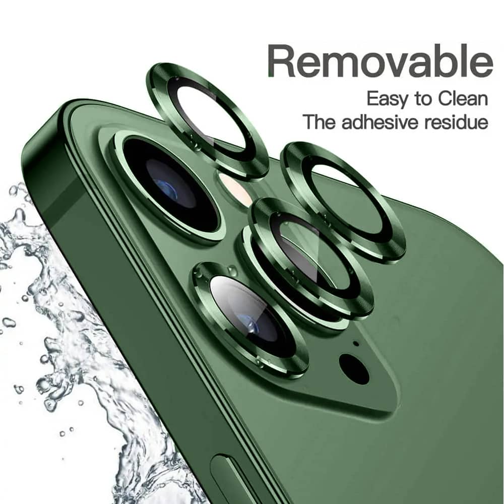 Metalowa osłona obiektywów szkło na aparat iPhone 13 Pro Max Alpejska zieleń