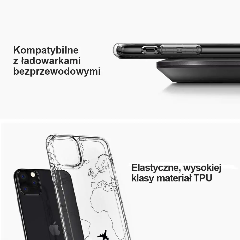 Etui do iPhone 11 z nadrukiem dookoła świata