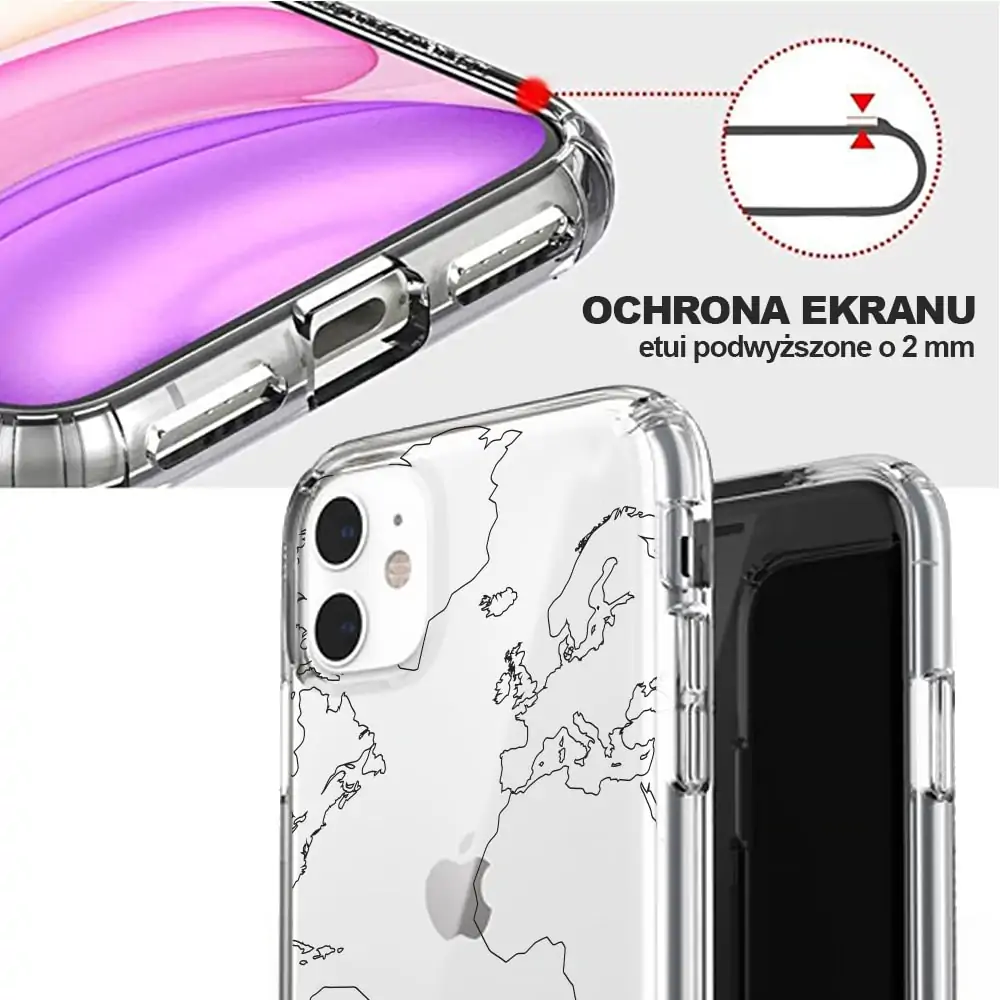 Etui do iPhone 11 z nadrukiem dookoła świata