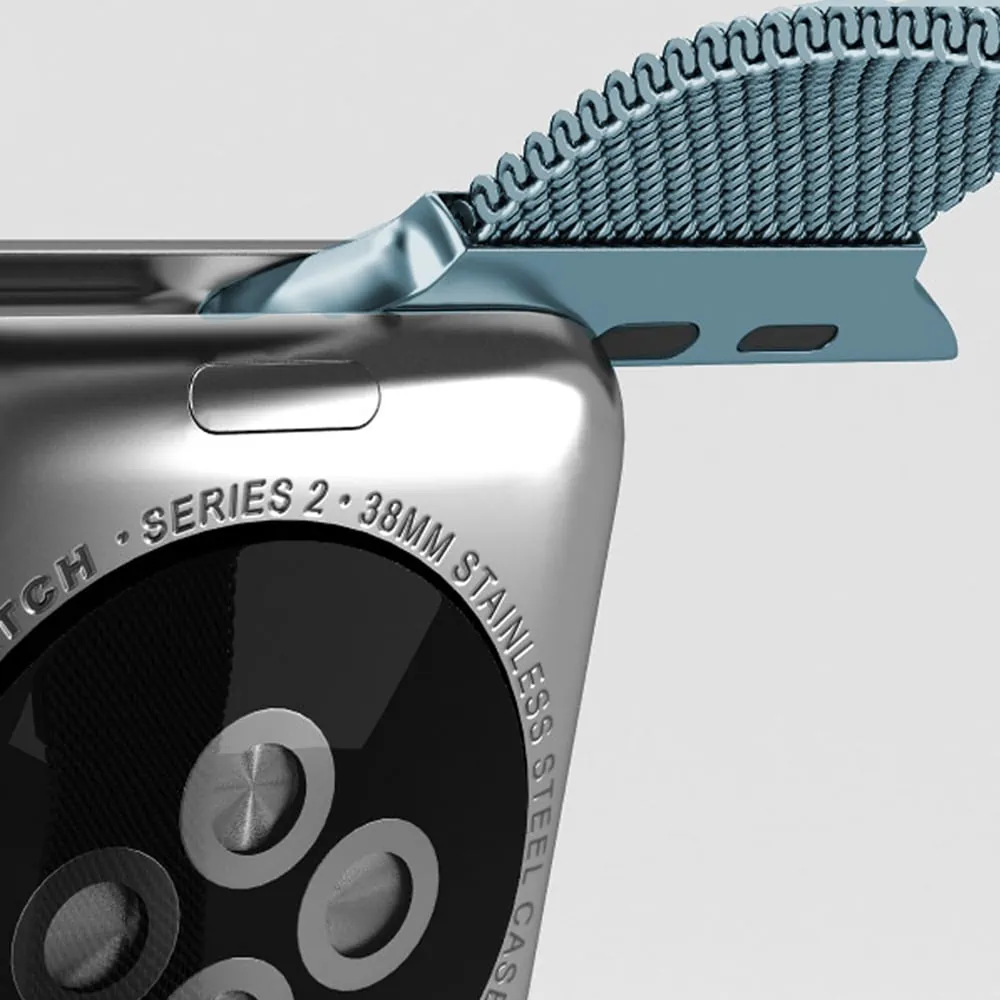 Niebieska bransoleta milanese elegancka do zegarka Apple Watch Series 4-10 / SE 40/41/42 mm