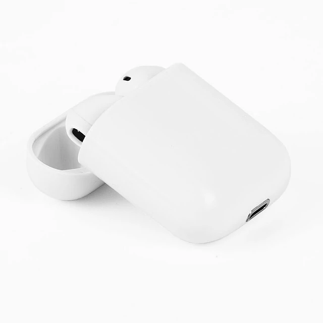 Słuchawki sportowe douszne z Bluetooth i pudełkiem ładującym – kolor biały