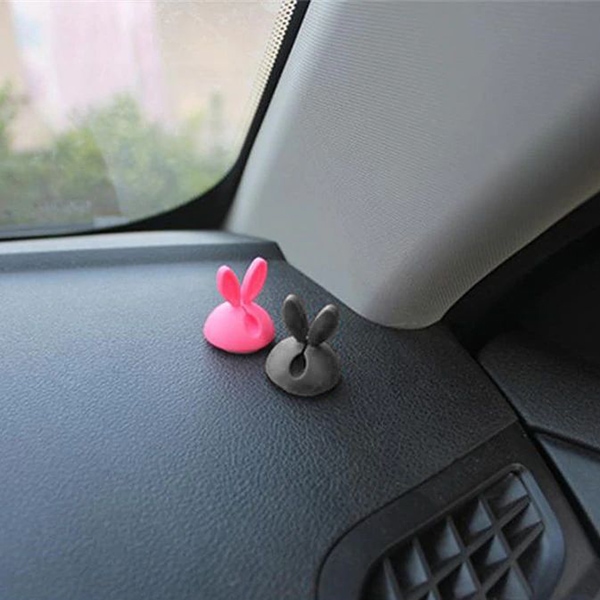 Organizer na kable w kształcie Królika w kolorze Czerwonym