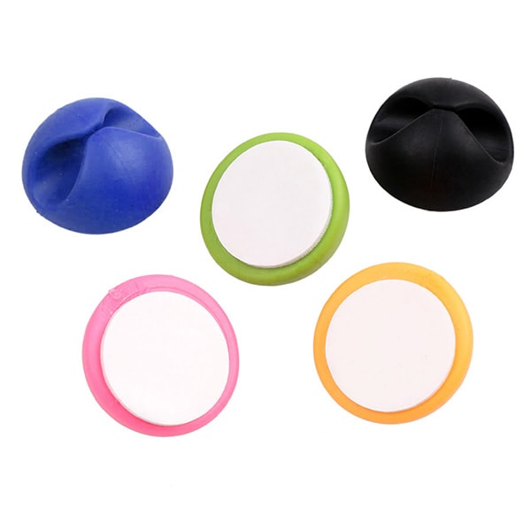 Organizer na kable w kształcie koła w kolorze czarnym