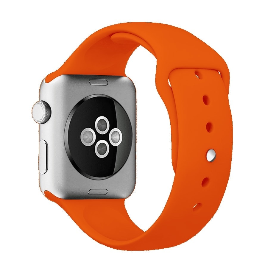 Sportowy pasek silikonowy do zegarka Apple Watch Ultra 1-2 / Series 3-9 / SE 42/44/45/49mm – kolor pomarańczowy