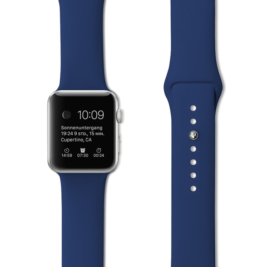 Sportowy pasek silikonowy do zegarka Apple Watch Series 4-10 / SE 40/41/42 mm – niebieski