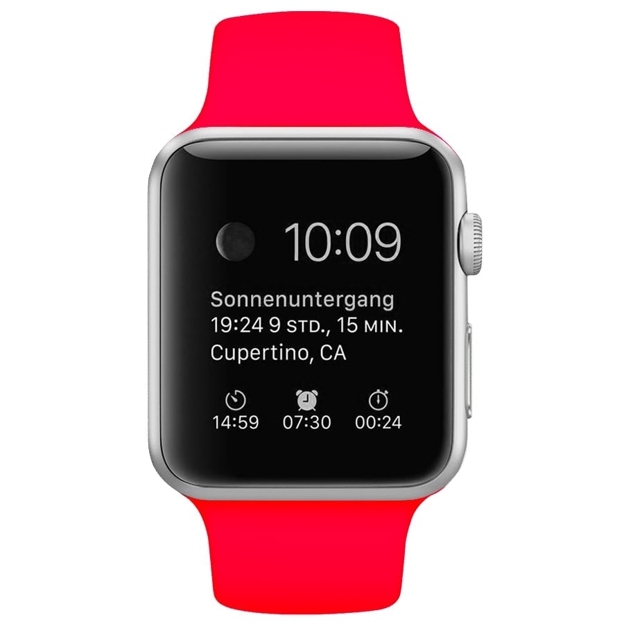 Sportowy pasek silikonowy do zegarka Apple Watch Series 3-9 / SE 38/40/41mm – kolor różowy