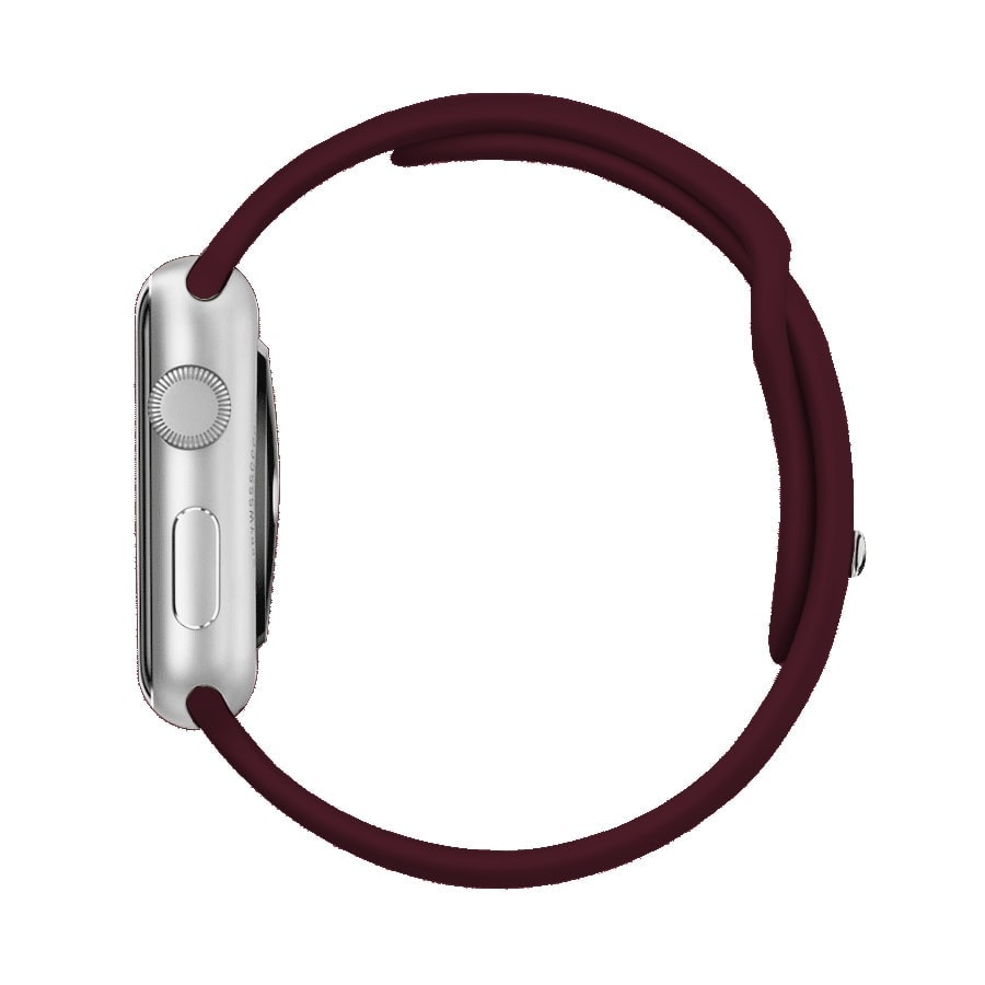 Sportowy pasek silikonowy do zegarka Apple Watch Series 3-9 / SE 38/40/41mm – kolor burgundowy / bordowy