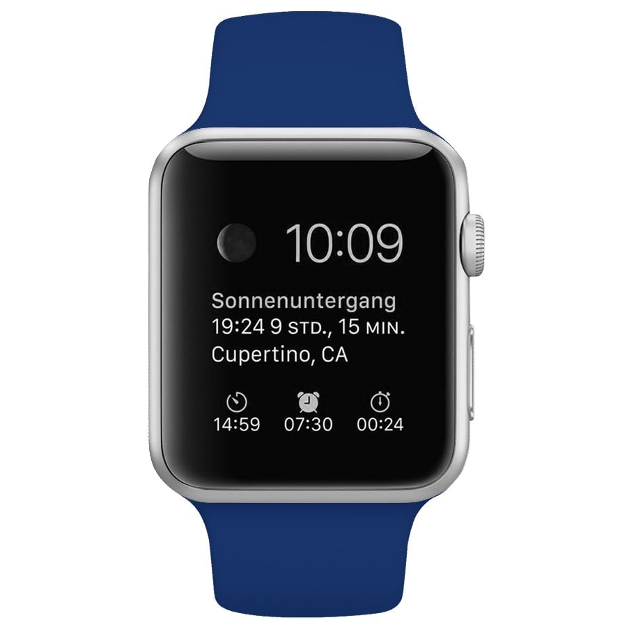 Sportowy pasek silikonowy do zegarka Apple Watch Series 4-10 / SE 40/41/42 mm – niebieski